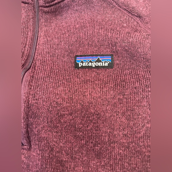 Patagonia Maroon Quarter-Zip Fleece Sweater - Picture 2 of 9